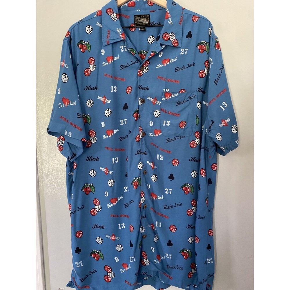 Men's Steve & Barry's Button Up Casino Shirt XXL